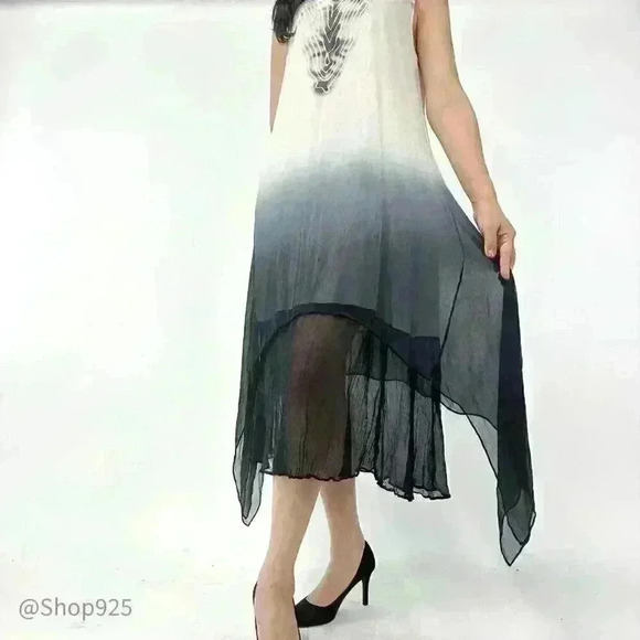 Black and white  ombre dress - Picture 6 of 9